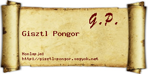 Gisztl Pongor névjegykártya